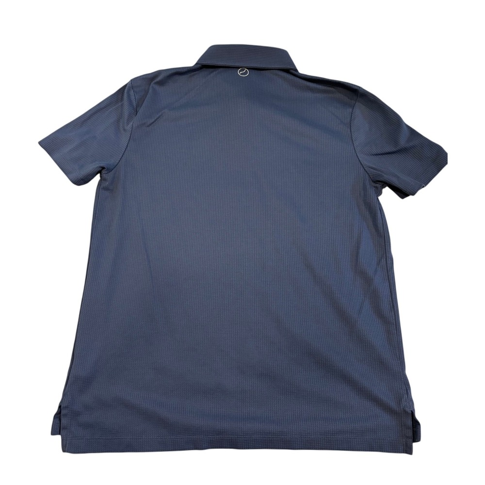 Charles Tyrwhitt Quarter Zip Men's Polo Shirt Navy Blue Cotton/Polyester Medium - Picture 3 of 5